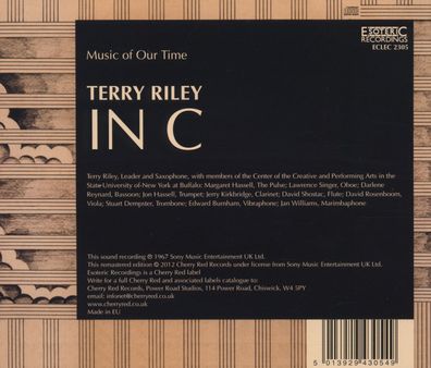 Terry Riley: In C - jpc Schallplatten - (CD / I)