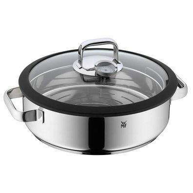 WMF Dampfgarer mit Glasdeckel/Silikonrand Vitalis 28cm rund 1743016040
