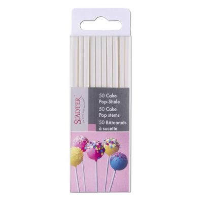 Städter Cake Pop Sticks, weiß, 50 Stück,