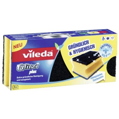 VILEDA Schwamm Glitzi Plus 3er Pack
