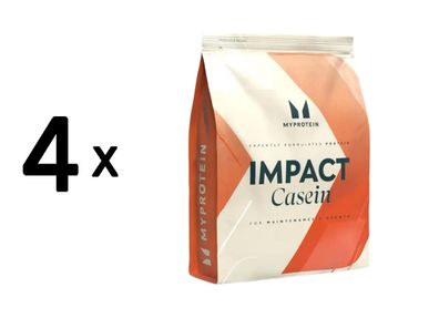 4 x Myprotein Impact Casein (1000g) Strawberry