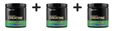 3 x Optimum Nutrition Micronised Creatine Powder - flavoured (247,5g) Blue Raspberry