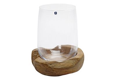Leonardo Windlicht 27 mit Teaksockel