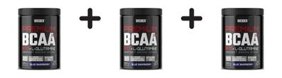 3 x Weider Premium BCAA 8:1:1 + Glutamine (500g) Blue Raspberry