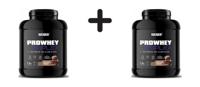 2 x Weider Pro Whey Complex (1200g) Chocolate Fondant