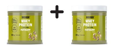 2 x Weider Whey Protein Cream (250g) Pistachio