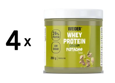 4 x Weider Whey Protein Cream (250g) Pistachio