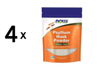 4 x Now Foods Psyllium Husk Powder (680g)