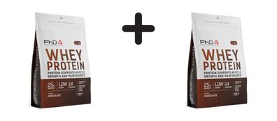 2 x PhD Whey Protein (500g) Chocolate