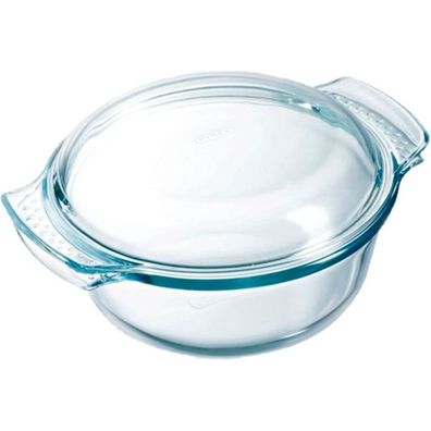 PYREX Kasserolle rund mit Deckel, Inhalt: 4,90 Liter, Höhe: 140 mm, ø: 250 mm