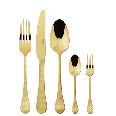 Sambonet Besteck Taormina Mirror Gold Set 30 tlg