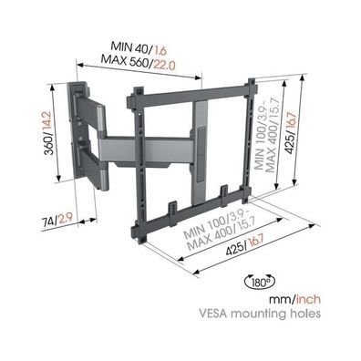 Vogel's Elite TVM5445 20° neig- & 180° schwenkb. TV-Wandhalter 32-65" (81-165 cm)