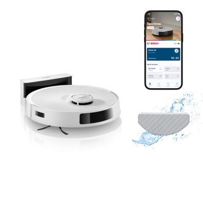 Bosch BCRC2W Saug-Wischroboter 11000 Pa LiDAR Navigation 160 Min. Laufzeit Weiß