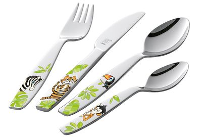 Zwilling Kinderbesteck Jungle Edelstahl 4teilig