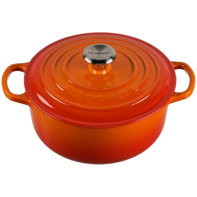 Le Creuset Signature Bräter rund 20 cm ofenrot
