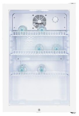 Exquisit Flaschenkühlschrank 3Roste 118L. Glastür C weiß