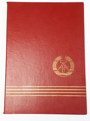 DDR Urkundenmappe mit Emblem