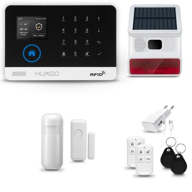 Alarm System mit Funk Alarmsirene HXA003 4G, 1x Bewegungssensor, Smart Home Security