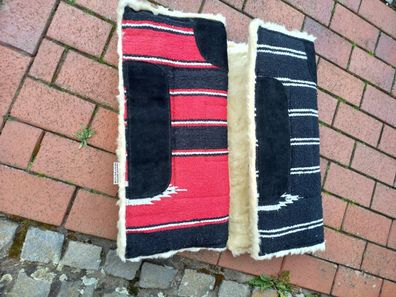 Neues kleines Navajo-Pad / Western Pad / Voltigiergurt Unterlage, schwarz oder rot