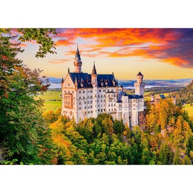 ENJOY Puzzle Schloss Neuschwanstein im Herbst, Deutschland 1000 Teile
