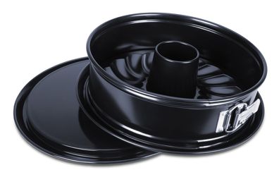 Städter Springform mit Flach- und Rohrboden dm 26cm schwarz