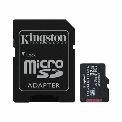 Industrial 32 GB microSDHC (schwarz, UHS-I U3, Class 10, V30, A1)