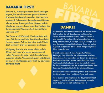 Wolfgang Krebs: Bavaria First! - - (CD / B)
