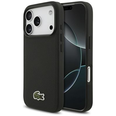 Hülle iPhone 17 Pro Lacoste Iconic Petit Pique sinople dunkelgrün Logo Magsafe