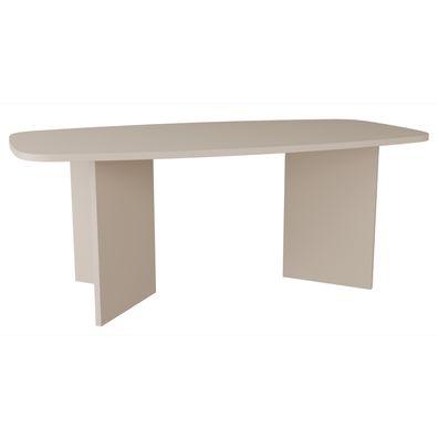 Selsey Piano - Esstisch rechteckig mit abgerundeten Ecken, 190 cm, Kaschmirgrau