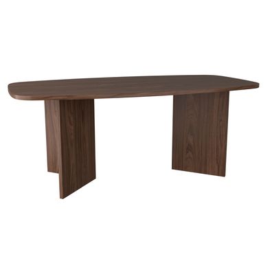 Selsey Piano - Esstisch rechteckig mit abgerundeten Ecken, 190 cm, Holzoptik Nussbaum
