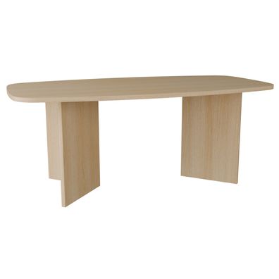 Selsey Piano - Esstisch rechteckig mit abgerundeten Ecken, 190 cm, Holzoptik Eiche Li