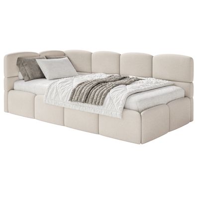 Selsey Cloudy - Jugendbett 120x200, Kopfteil links, Matratze & Bettkasten, Chenille C