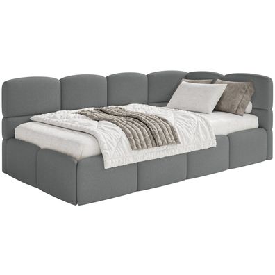 Selsey Cloudy - Jugendbett 120x200, Kopfteil rechts, Matratze & Bettkasten, Chenille