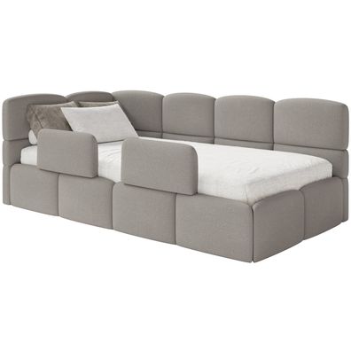 Selsey Cloudy - Kinderbett 120x200, Kopfteil links, Matratze & Bettkasten, Chenille H