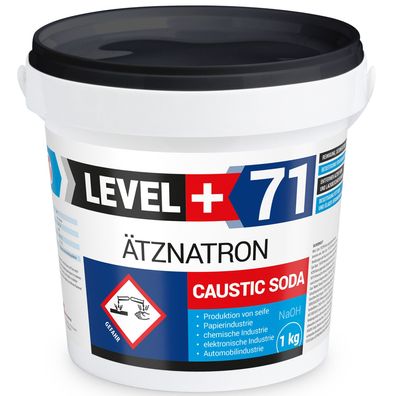 Ätznatron Kaustisches Soda NaOH Eimer 1x1kg Natriumhydroxid LEVEL PLUS L+71