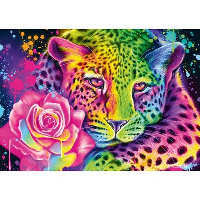 Schmidt Spiele Puzzle Sheena Pike Neon Regenbogen Leopard 1000Teile