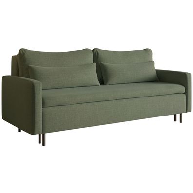 Selsey Umpro - 3-Sitzer Sofa mit Schlaffunktion und Bettkasten, Chenille, Dunkelgrün