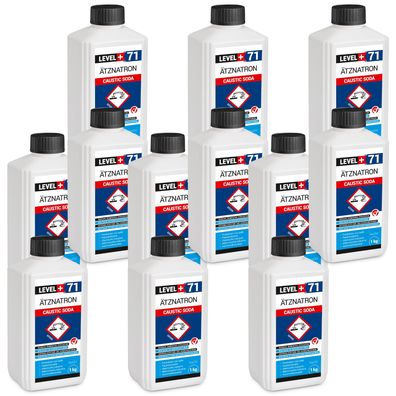 Ätznatron Kaustisches Soda NaOH Flasche 12x1kg Natriumhydroxid LEVEL PLUS L+71