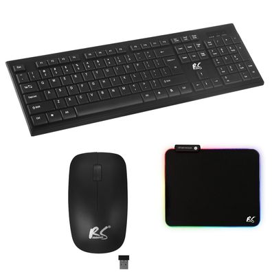 RS580 + RS704 NanoRS Tastatur QWERTY (Gaming Tastatur Maus Mauspad Set)