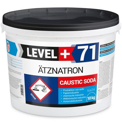 Ätznatron Eimer 1x10kg Natriumhydroxid Kaustisches Soda NaOH LEVEL PLUS L+71