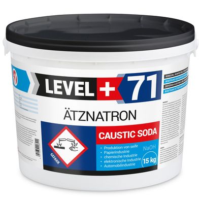 Ätznatron Eimer 15kg Natriumhydroxid Kaustisches Soda NaOH LEVEL PLUS L+71