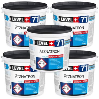 Ätznatron Kaustisches Soda NaOH Eimer 5x20kg Natriumhydroxid LEVEL PLUS L+71