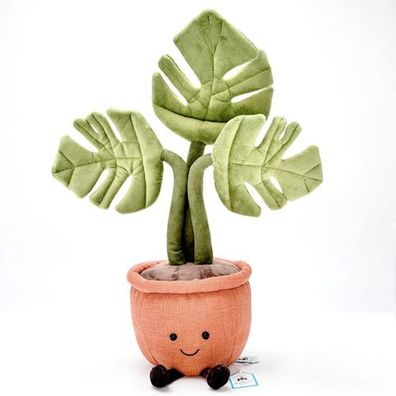 Original 10Zoll Jellycat Monstera deliciosa niedliches Plüschtier Stofftier Etikett