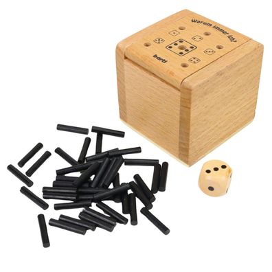 Warum immer ich Spiel „Big Six“ Würfelspiel Holz Reisespiel Würfel die 6