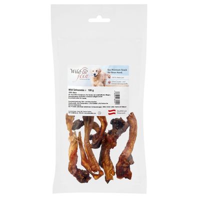 Wild & Fein Sehnenmix Wild, 100 g - Fettarmer Kauartikel für Hunde
