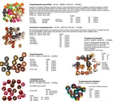 Tungsten Perlen Slotted Flies and More