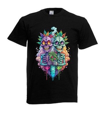 Tshirt Unisex Cooler Druck Weed Psychedelic (Größe & Farbe auswählen) TSFBW242