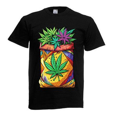 Tshirt Unisex Cooler Druck Weed Psychedelic (Größe & Farbe auswählen) TSFBW251