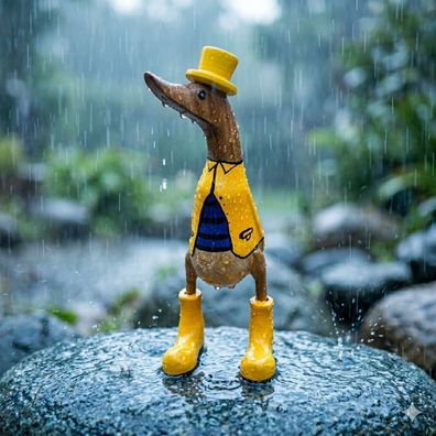 Kultige Holz-Enten im Ostfriesen-Look „Fietje & Jette“ - Handbemaltes Maritime-Deko