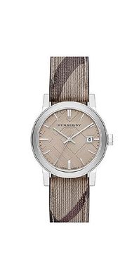 Burberry The City Damenuhr silber graubraun